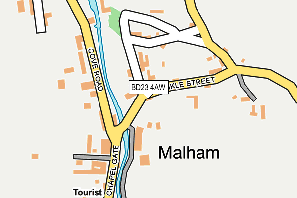 BD23 4AW map - OS OpenMap – Local (Ordnance Survey)
