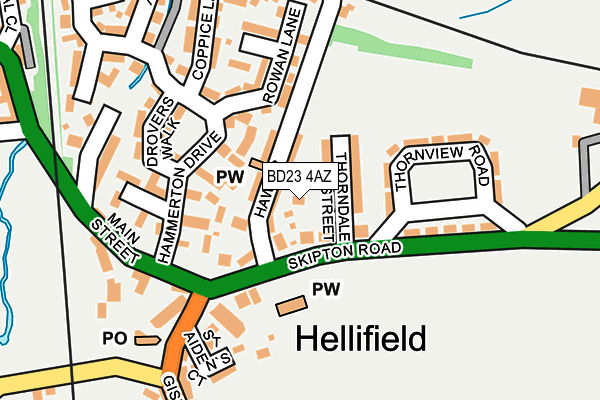 BD23 4AZ map - OS OpenMap – Local (Ordnance Survey)