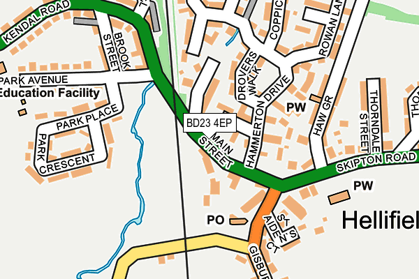 BD23 4EP map - OS OpenMap – Local (Ordnance Survey)