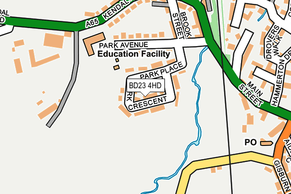 BD23 4HD map - OS OpenMap – Local (Ordnance Survey)