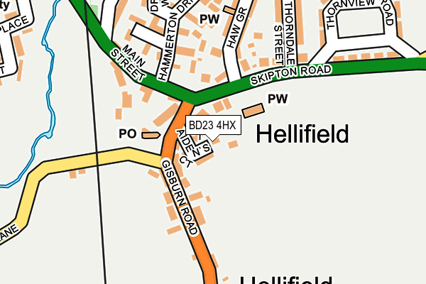 BD23 4HX map - OS OpenMap – Local (Ordnance Survey)