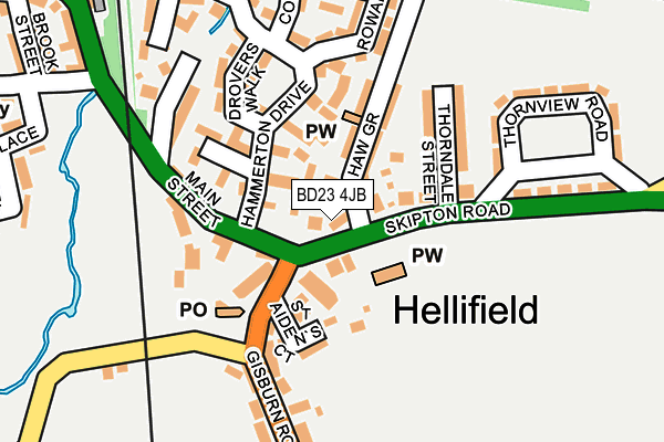 BD23 4JB map - OS OpenMap – Local (Ordnance Survey)