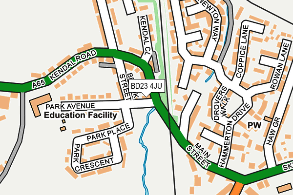 BD23 4JU map - OS OpenMap – Local (Ordnance Survey)