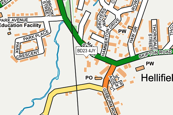 BD23 4JY map - OS OpenMap – Local (Ordnance Survey)