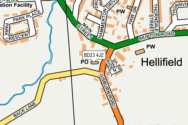 BD23 4JZ map - OS OpenMap – Local (Ordnance Survey)
