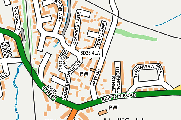 BD23 4LW map - OS OpenMap – Local (Ordnance Survey)