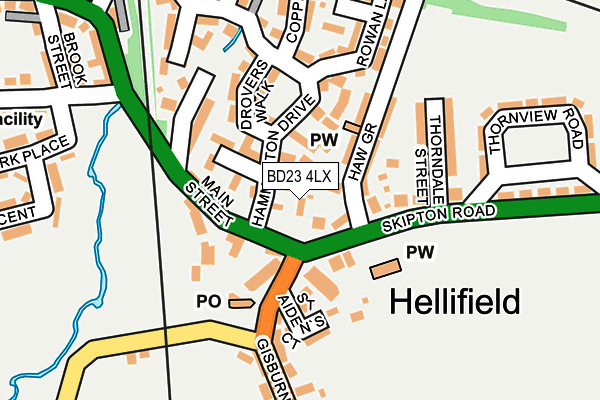 BD23 4LX map - OS OpenMap – Local (Ordnance Survey)