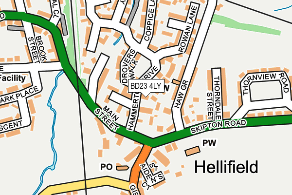 BD23 4LY map - OS OpenMap – Local (Ordnance Survey)