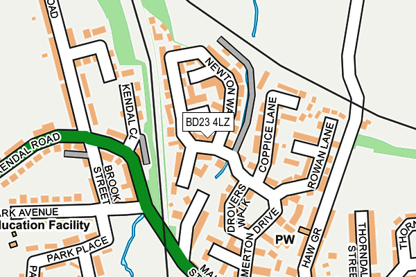 BD23 4LZ map - OS OpenMap – Local (Ordnance Survey)