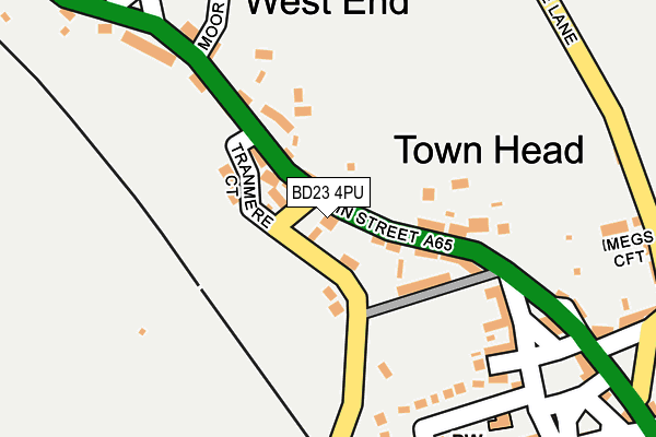 BD23 4PU map - OS OpenMap – Local (Ordnance Survey)