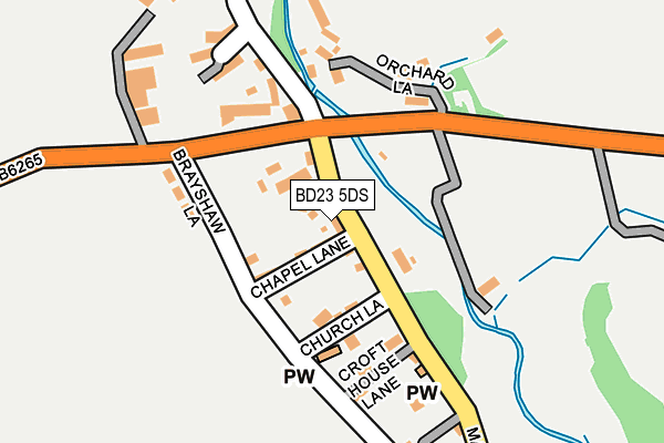 BD23 5DS map - OS OpenMap – Local (Ordnance Survey)