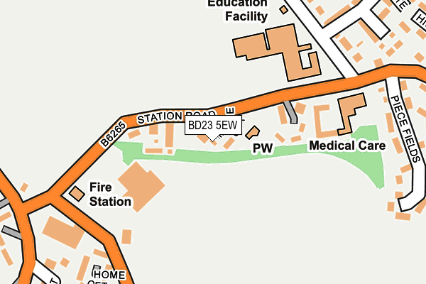 BD23 5EW map - OS OpenMap – Local (Ordnance Survey)