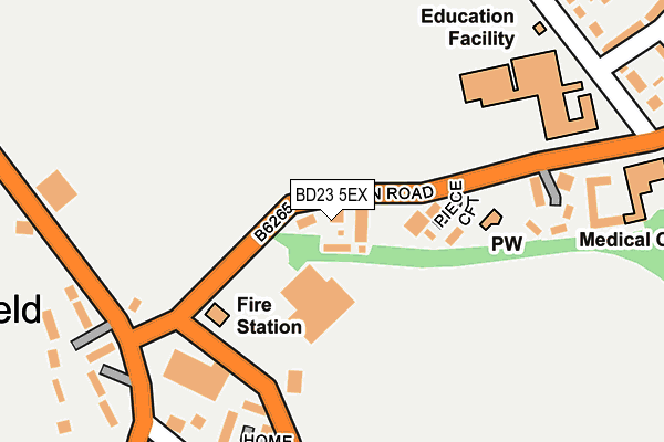 BD23 5EX map - OS OpenMap – Local (Ordnance Survey)