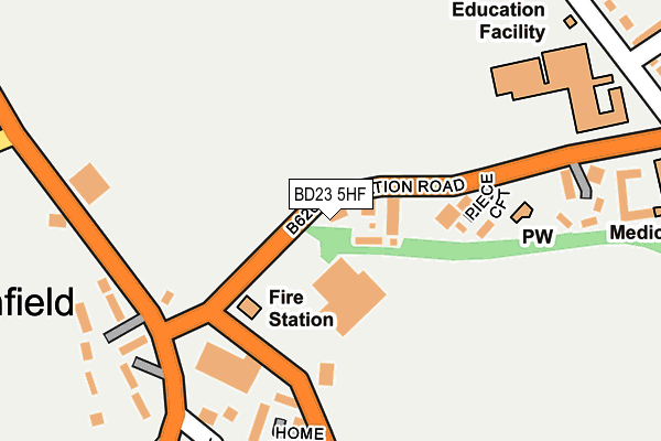 BD23 5HF map - OS OpenMap – Local (Ordnance Survey)