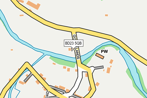 BD23 5QB map - OS OpenMap – Local (Ordnance Survey)