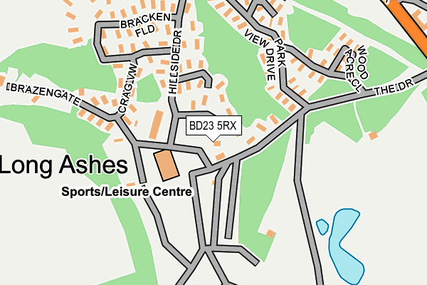 BD23 5RX map - OS OpenMap – Local (Ordnance Survey)