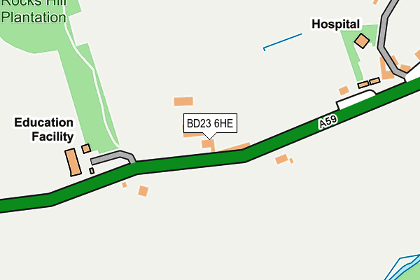 BD23 6HE map - OS OpenMap – Local (Ordnance Survey)