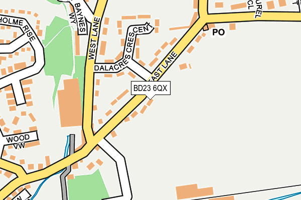 BD23 6QX map - OS OpenMap – Local (Ordnance Survey)