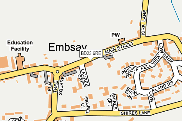 BD23 6RE map - OS OpenMap – Local (Ordnance Survey)