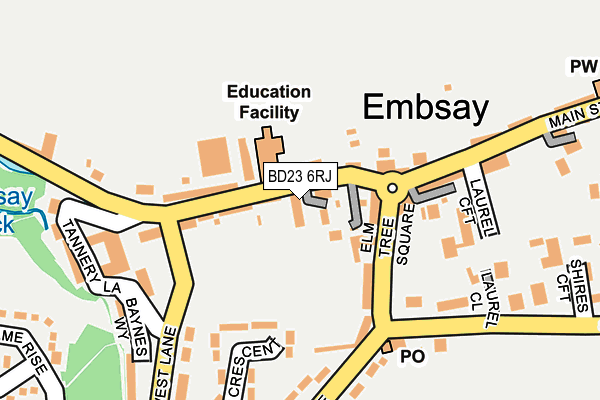 BD23 6RJ map - OS OpenMap – Local (Ordnance Survey)