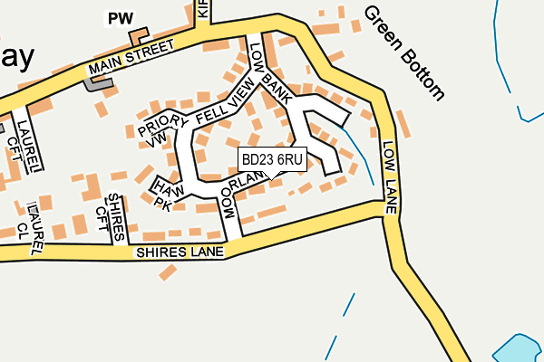 BD23 6RU map - OS OpenMap – Local (Ordnance Survey)