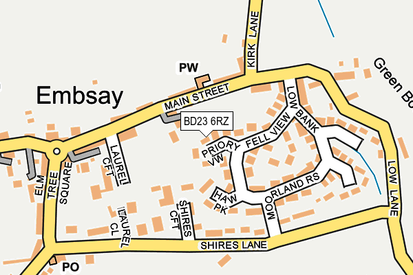 BD23 6RZ map - OS OpenMap – Local (Ordnance Survey)