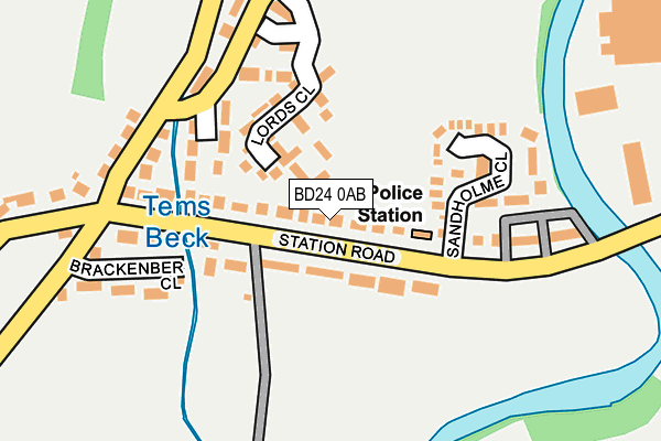 BD24 0AB map - OS OpenMap – Local (Ordnance Survey)