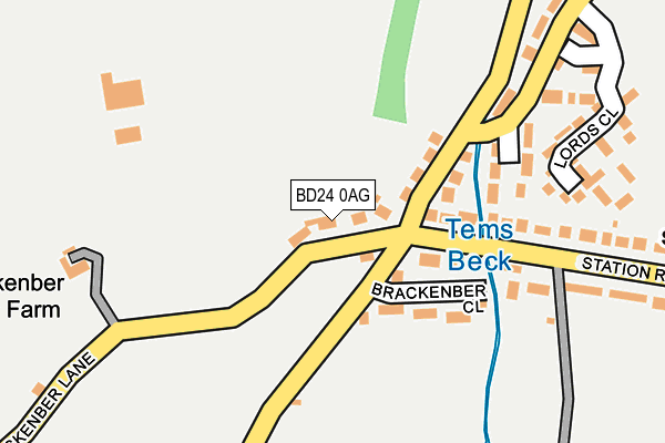 BD24 0AG map - OS OpenMap – Local (Ordnance Survey)