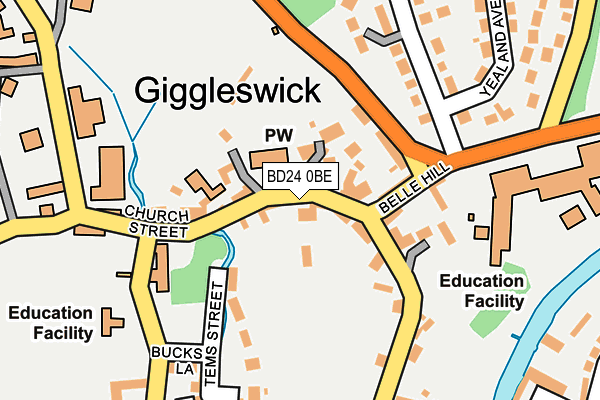 BD24 0BE map - OS OpenMap – Local (Ordnance Survey)