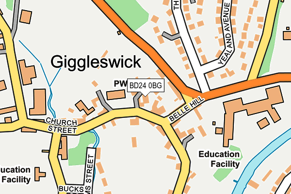 BD24 0BG map - OS OpenMap – Local (Ordnance Survey)