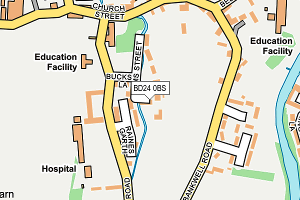 BD24 0BS map - OS OpenMap – Local (Ordnance Survey)