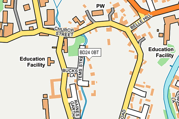 BD24 0BT map - OS OpenMap – Local (Ordnance Survey)