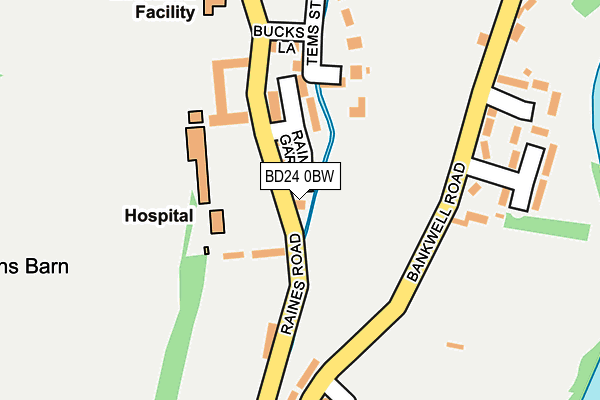 BD24 0BW map - OS OpenMap – Local (Ordnance Survey)