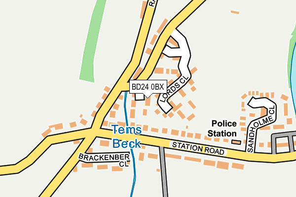 BD24 0BX map - OS OpenMap – Local (Ordnance Survey)