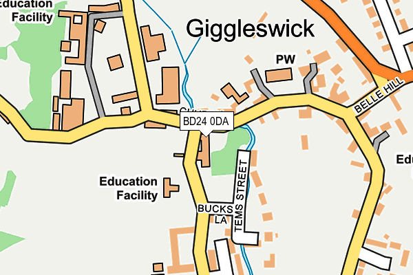 BD24 0DA map - OS OpenMap – Local (Ordnance Survey)