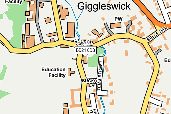 BD24 0DB map - OS OpenMap – Local (Ordnance Survey)