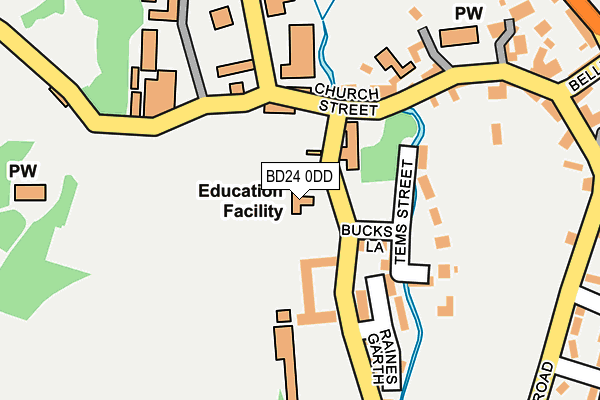 BD24 0DD map - OS OpenMap – Local (Ordnance Survey)