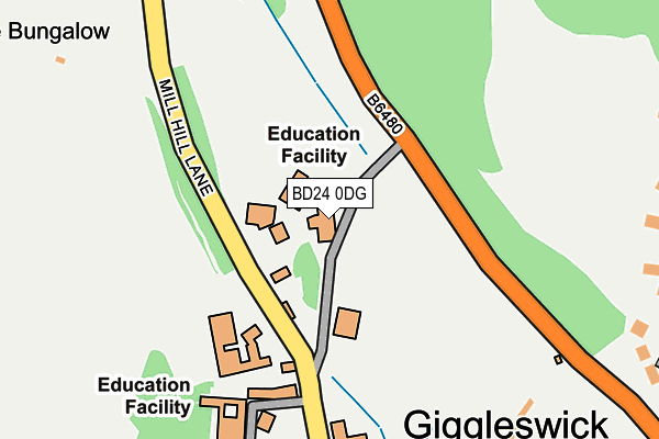 BD24 0DG map - OS OpenMap – Local (Ordnance Survey)