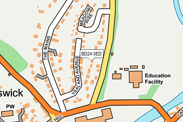 BD24 0ED map - OS OpenMap – Local (Ordnance Survey)