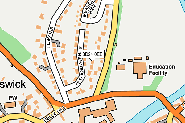 BD24 0EE map - OS OpenMap – Local (Ordnance Survey)