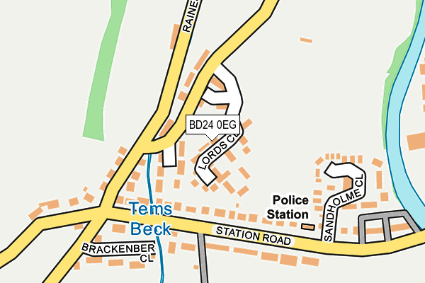 BD24 0EG map - OS OpenMap – Local (Ordnance Survey)