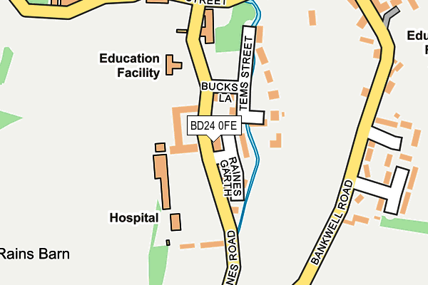 BD24 0FE map - OS OpenMap – Local (Ordnance Survey)