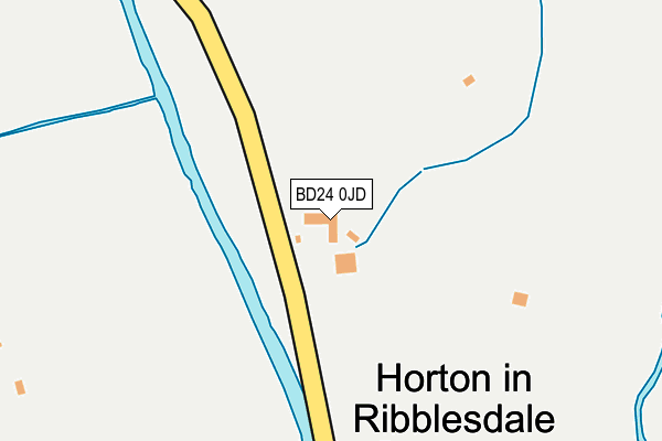 BD24 0JD map - OS OpenMap – Local (Ordnance Survey)