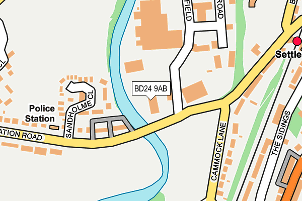 BD24 9AB map - OS OpenMap – Local (Ordnance Survey)