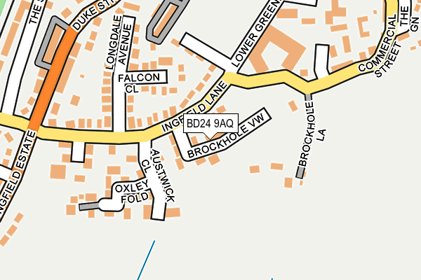 BD24 9AQ map - OS OpenMap – Local (Ordnance Survey)