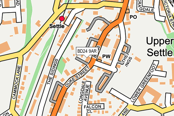 BD24 9AR map - OS OpenMap – Local (Ordnance Survey)