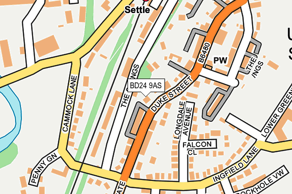 BD24 9AS map - OS OpenMap – Local (Ordnance Survey)