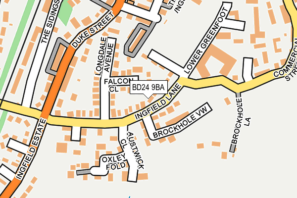 BD24 9BA map - OS OpenMap – Local (Ordnance Survey)