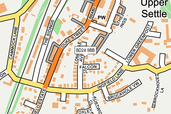 BD24 9BB map - OS OpenMap – Local (Ordnance Survey)