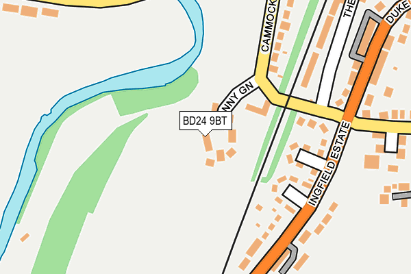 BD24 9BT map - OS OpenMap – Local (Ordnance Survey)